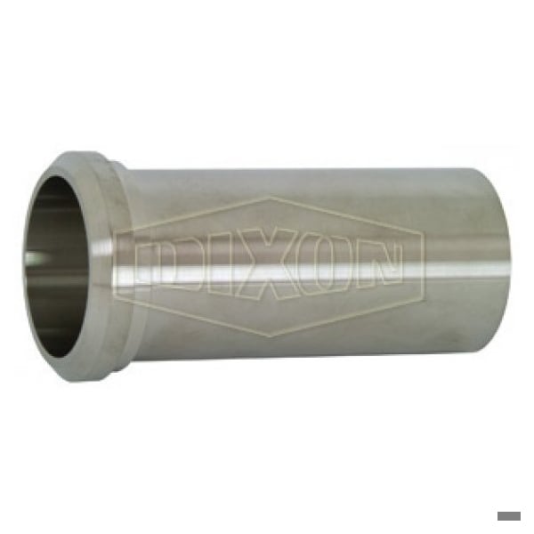 Tygon Hose Adapter, 3 in, Plain Beveled Seat, 304 SS, Domestic